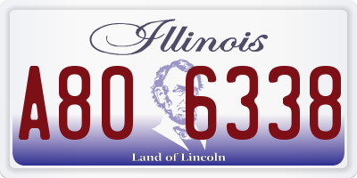 IL license plate A806338