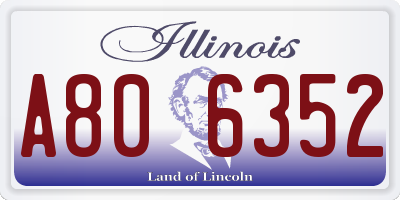 IL license plate A806352