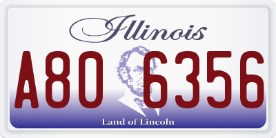 IL license plate A806356