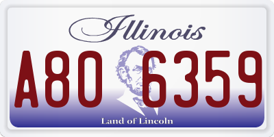 IL license plate A806359