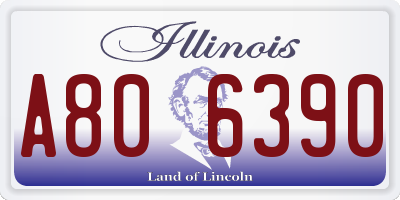 IL license plate A806390
