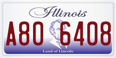 IL license plate A806408