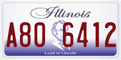 IL license plate A806412