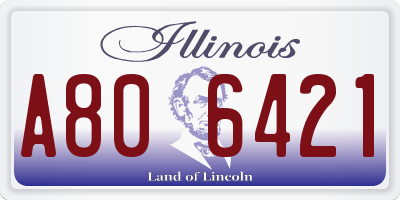 IL license plate A806421