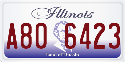 IL license plate A806423