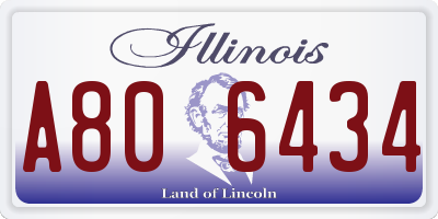 IL license plate A806434