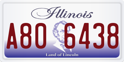 IL license plate A806438