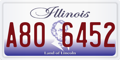 IL license plate A806452