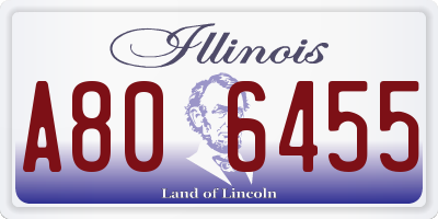 IL license plate A806455