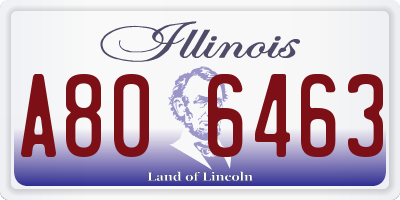 IL license plate A806463