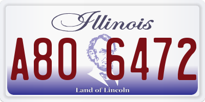 IL license plate A806472