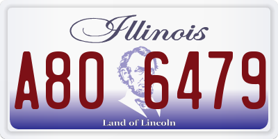 IL license plate A806479
