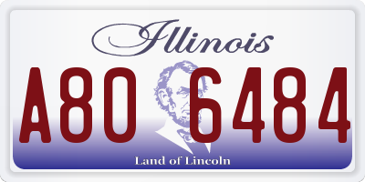 IL license plate A806484