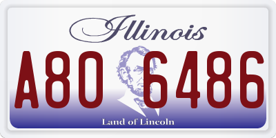IL license plate A806486