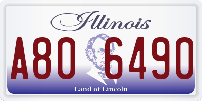 IL license plate A806490