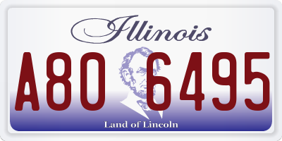IL license plate A806495