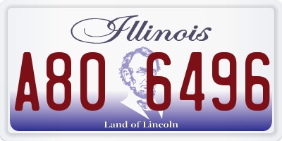IL license plate A806496