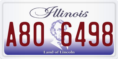 IL license plate A806498