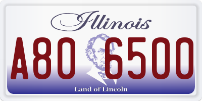 IL license plate A806500