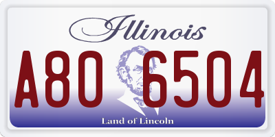 IL license plate A806504