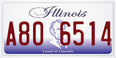 IL license plate A806514