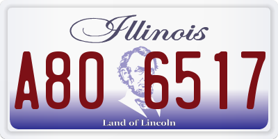 IL license plate A806517