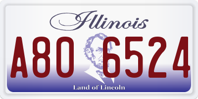 IL license plate A806524