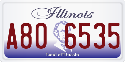 IL license plate A806535