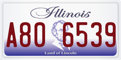 IL license plate A806539