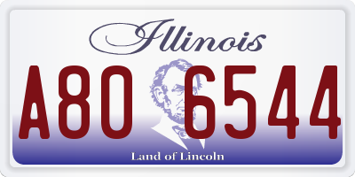 IL license plate A806544