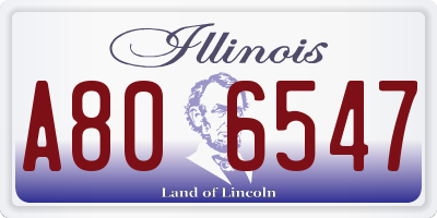 IL license plate A806547
