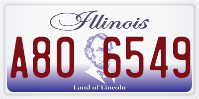 IL license plate A806549