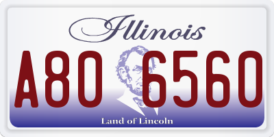 IL license plate A806560