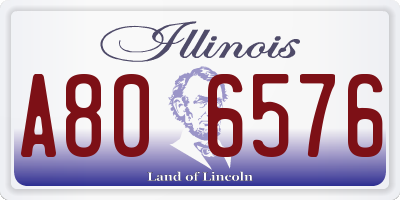 IL license plate A806576