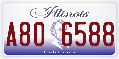 IL license plate A806588