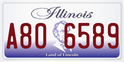 IL license plate A806589