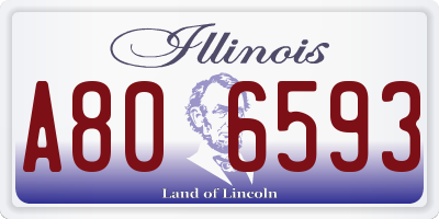 IL license plate A806593