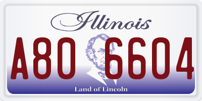 IL license plate A806604