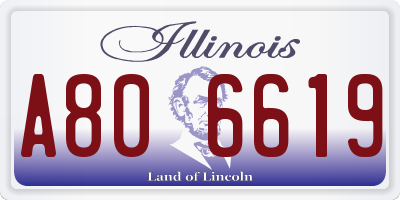 IL license plate A806619