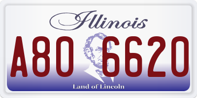 IL license plate A806620