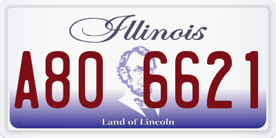 IL license plate A806621
