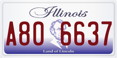 IL license plate A806637