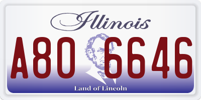 IL license plate A806646