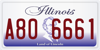 IL license plate A806661