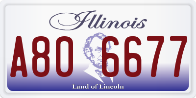 IL license plate A806677