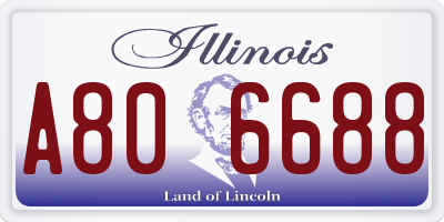 IL license plate A806688