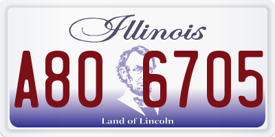 IL license plate A806705