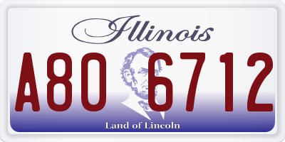IL license plate A806712
