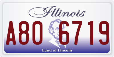 IL license plate A806719