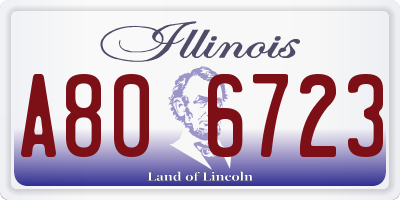IL license plate A806723